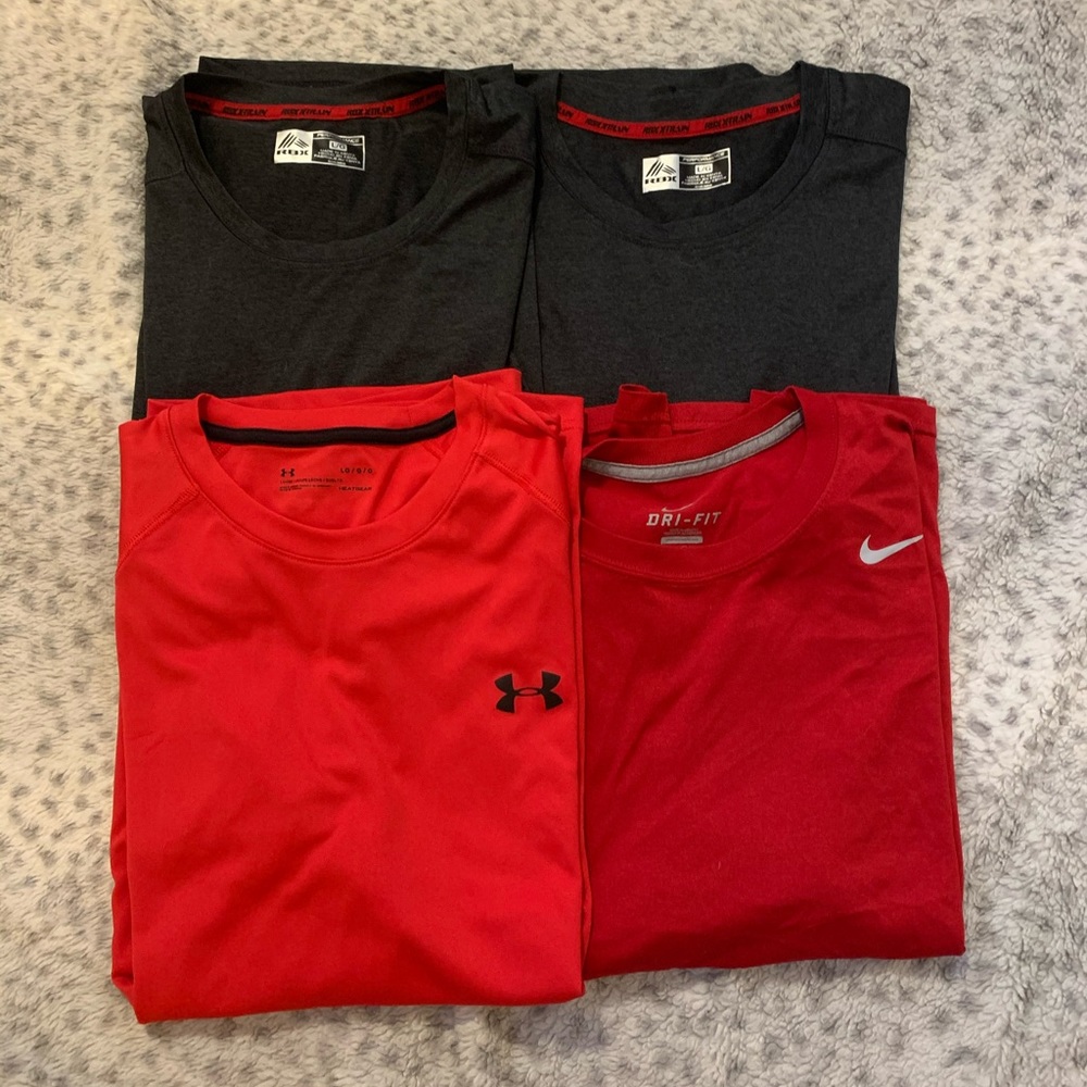 4 Dry Fit T-Shirts: Size Large